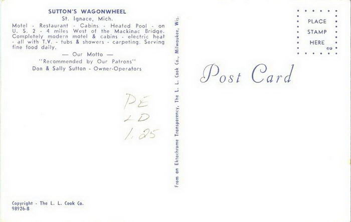 Suttons Wagon Wheel - Old Post Card